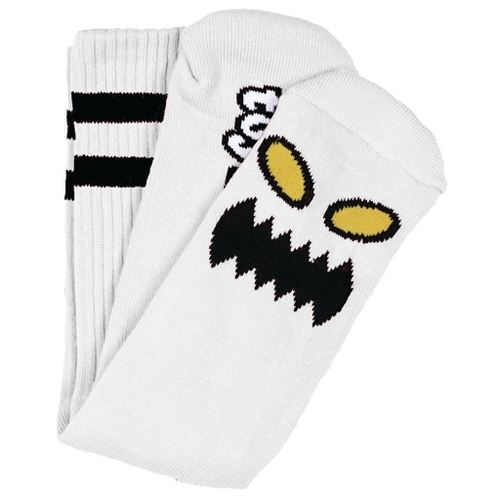 Toy Machine Monster Face White Skateboard Socks