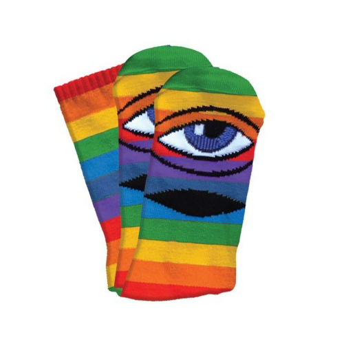 Toy Machine Sect Eye Rainbow Skateboard Socks