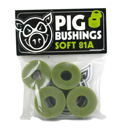 Pig Bushings Soft 81a Green Skateboard Bushings