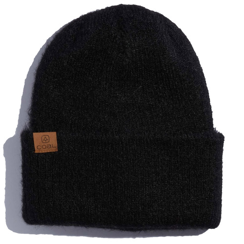 Coal The Pearl Black Fuzzy Knit Beanie