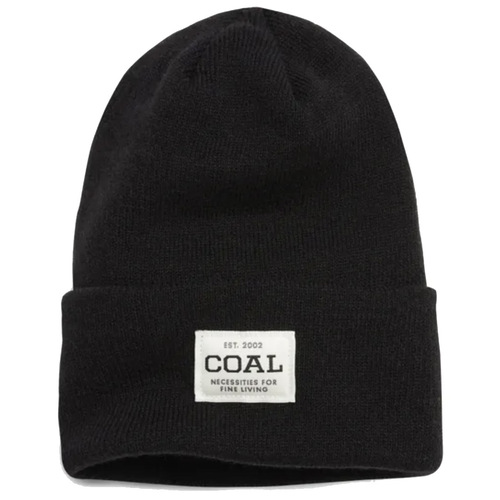 Coal The Uniform Black Recycled Knit Cuff Beanie