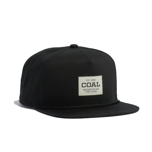 Coal The Uniform Black Flannel Corduroy Snapback Cap