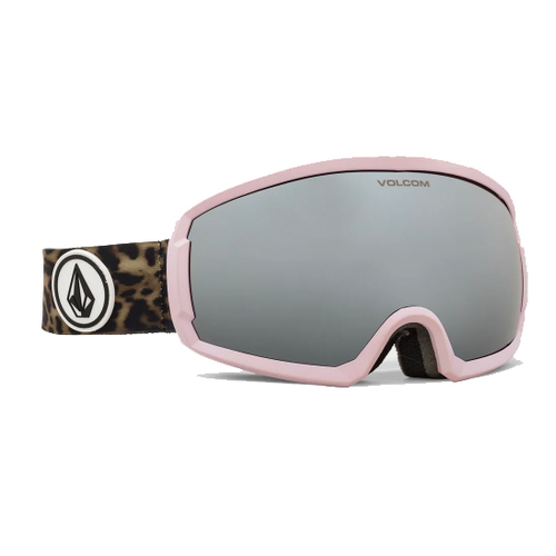 Volcom Migrations Pink Leopard 2022 Snowboard Goggles Silver Chrome Lens