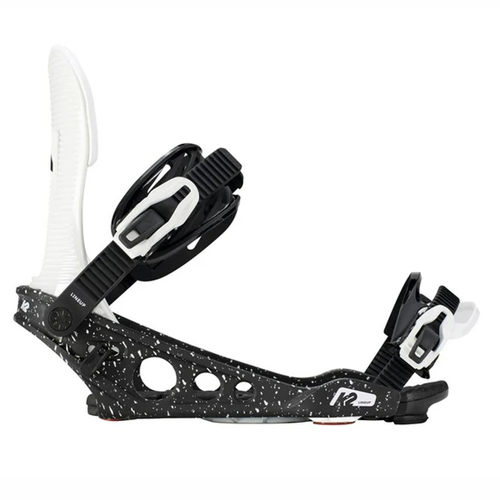 K2 Lineup Large Mens Black White Snowboard Bindings
