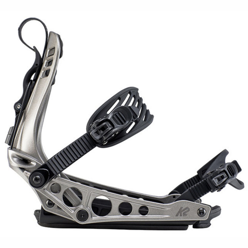 K2 Cinch TS Gunmetal Large Step In Dual Entry Snowboard Bindings