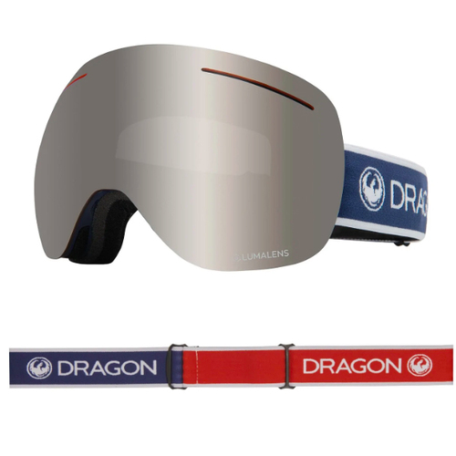 Dragon X1 Designer Snowboard Goggles Lumalens Silver Ion Lens