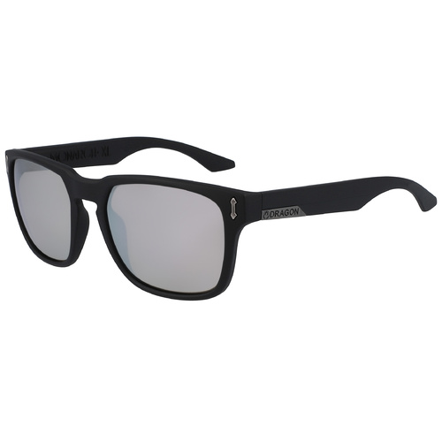 Dragon Monarch XL LL Matte Black Sunglasses Silver Ion Lens