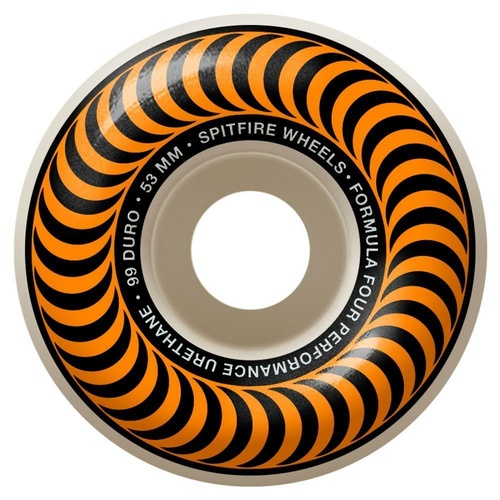 Spitfire Formula Four Classic Swirl Orange 53mm 99a Skateboard Wheels