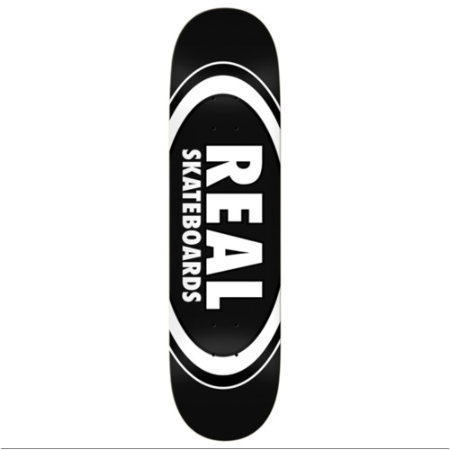 Real Classic Oval Black 8.25" Skateboard Deck