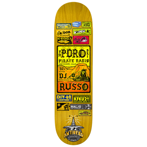 Anti Hero Broadcasting Robbie Russo 8.38" Skateboard Deck