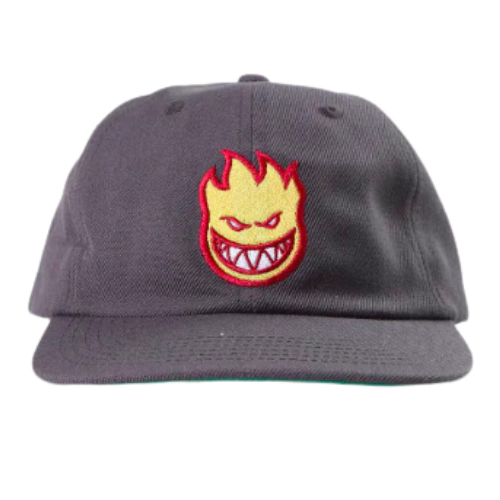 Spitfire Big Head Flame Charcoal Gold Adjustable Snapback Cap