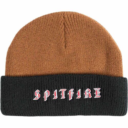 Spitfire Old e Cuff Brown Black Beanie