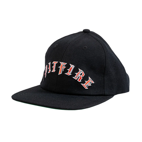 Spitfire Old E Arch Black Red Adjustable Strapback Cap