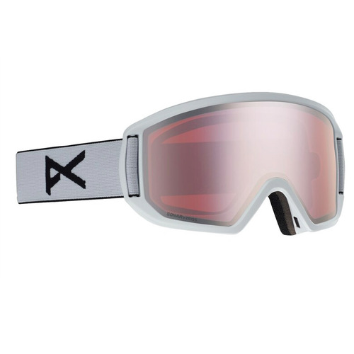 Anon Relapse White 2021 Asian Fit Snowboard Goggles Cloudy Pink Lens