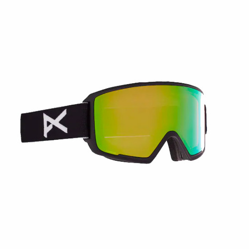 Anon M3 Black 2021 Snowboard Goggles Variable Green Lens + MFI Facemask