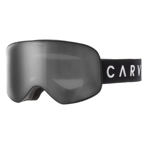 Carve The Frother Matt Black Snowboard Ski Goggles Grey Silver Lens