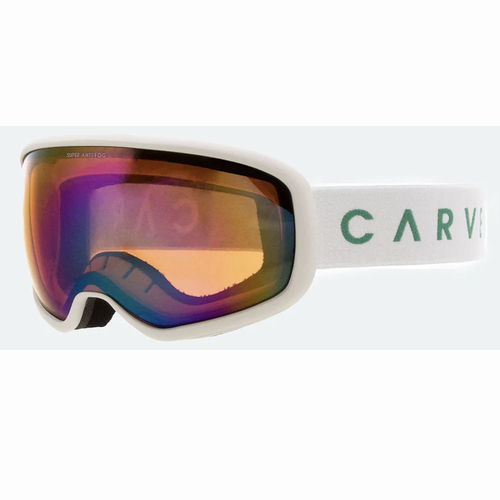 Carve First Tracks Matt White Orange Lens Snow Goggles