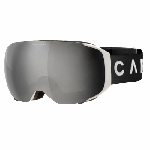 Carve The Boss Matte White Snow Goggles - Spare Magnetic Low Light