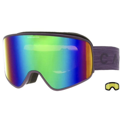 Carve The Summit Matt Violet Snowboard Ski Goggles Purple Iridium Lens + Low Light