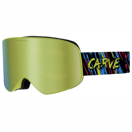 Carve Frother Matt Fluro Yellow Snow Goggles
