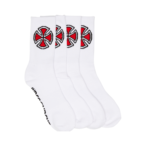 Independent OG Cross White 6-10US Sock 4 Pack