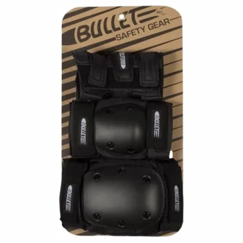 Bullet Junior Six Pack Black Skateboard Pads Set
