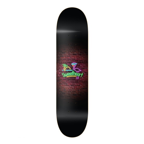 Sweetheart Neon Flamingo Logo 8.5" Skateboard Deck