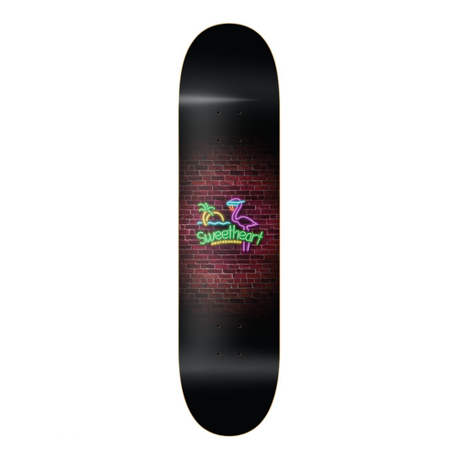 Sweetheart Neon Flamingo Logo 8.25" Skateboard Deck