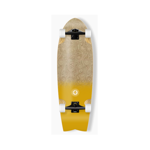 Nana Mushburger Dip Gold 10.0" 32.0" Complete Surfskate Cruiser Skateboard