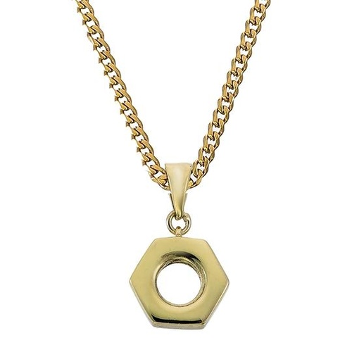 Hermosa Skate Cuban Gold Chain Axle Hex Nut Necklace