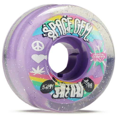 Satori Movement Space Gem Clear Purple 54mm 78a Skateboard Wheels