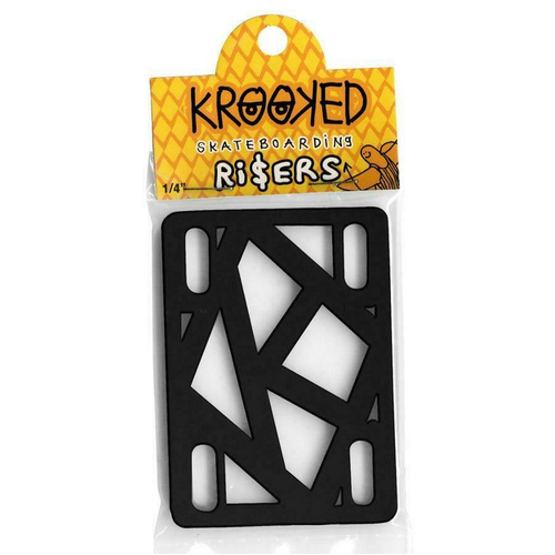 Krooked Risers 1/4" Black Skateboard Riser Pads