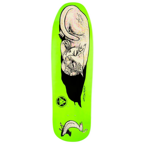 Welcome Sleeping Cat On Gaia Chris Miller Green 9.6" Skateboard Deck