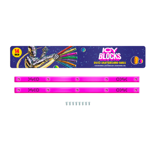 DSCO Icy Blocks Pink Comet Skateboard Rails Ribs