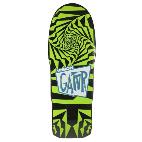Vision Gator II Black Green 10.0" Reissue Skateboard Deck