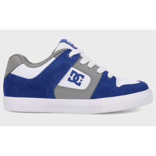 DC Pure Blue White Grey Youth Kids Skateboard Shoes