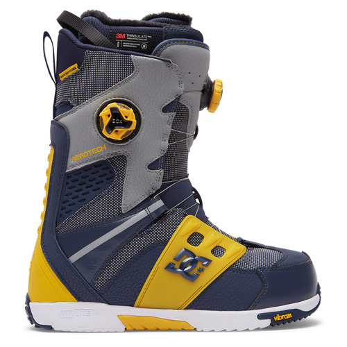 DC Phantom Double Boa Navy Yellow Mens 2023 Snowboard Boots [Size: 8]