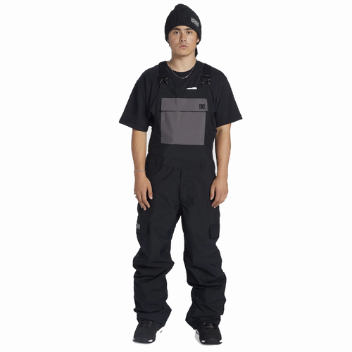 DC Docile Bib Black Mens 10K Snowboard Bib Overall