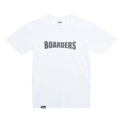 Boarders Chest Print White Youth Tee [Size: Medium]