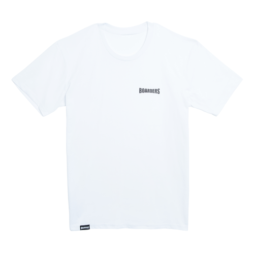 Boarders Pocket Print White Mens Regular Fit Tee [Size: Small]