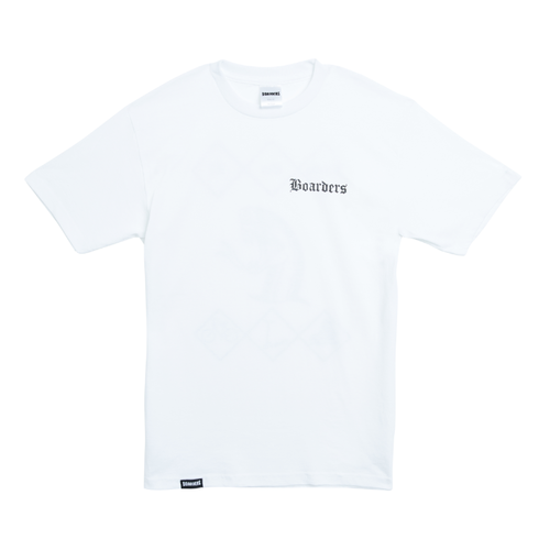 Boarders Snake Em All White Mens Box Fit Tee [Size: Small]