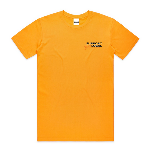 Boarders Support Your Local Gold Mens Regular Fit Tee [Size: Medium]