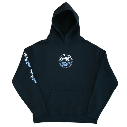Boarders Japanese Koi Fish Black Hoodie