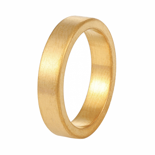 Boarders Plain Gold Platted Stainless Steel Ring