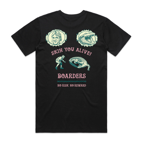 Boarders Skin You Alive Black Mens Box Fit Tee [Size: Small]