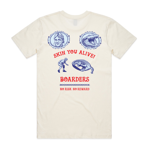 Boarders Skin You Alive Off White Mens Regular Fit Tee