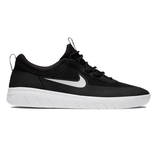 Nike SB Nyjah Free 2 Black White Black Mens Skate Shoes [Size: 8]