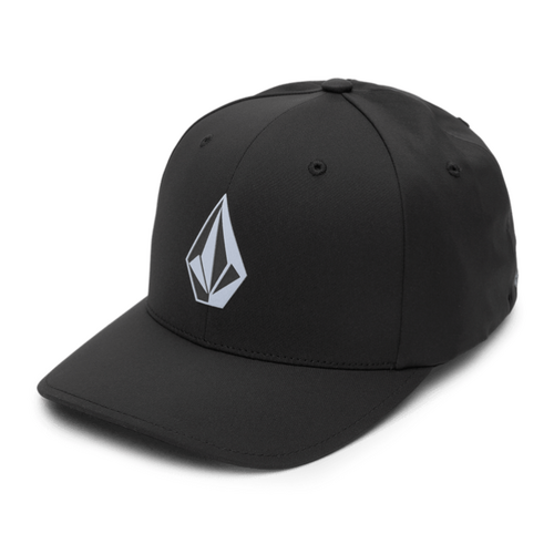 Volcom Stone Tech Flexfit Delta Black 6-Panel Hat [Size: Large / X-Large]