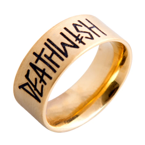 Deathwish Deathspray Gold Ring [Size: Medium]