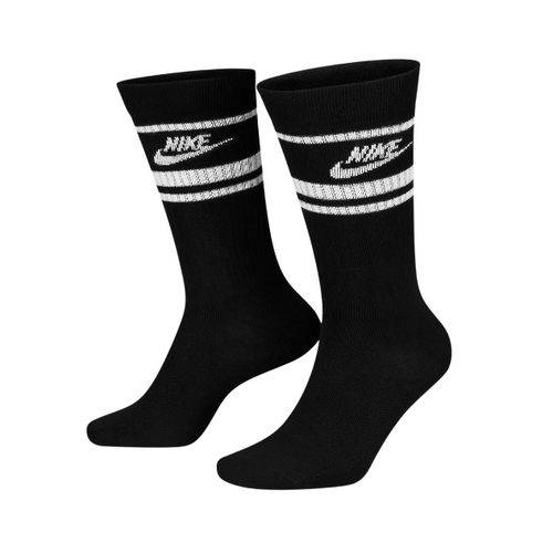 Nike Everyday Essential Black Unisex Crew Socks 3 Pack [Size: Medium]